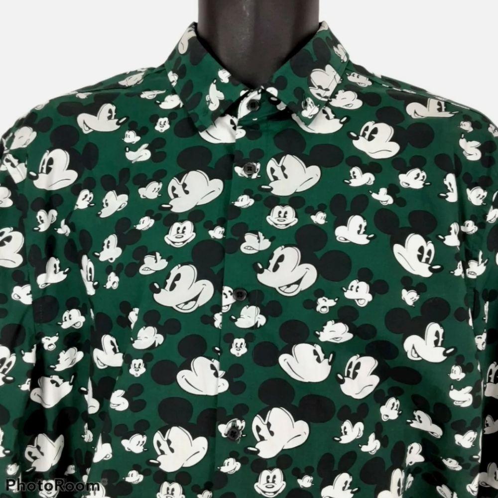 H&M Disney Mickey Mouse Button Up Shirt